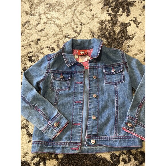 Sanrio Princess HelloKitty Kids Jean Jacket "Only 🌟Macy's" Size 6 Cotton Blend - Picture 4 of 16